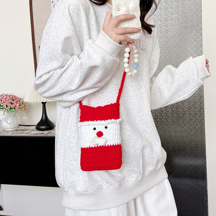 Crochet Santa-Themed Mini Bag
