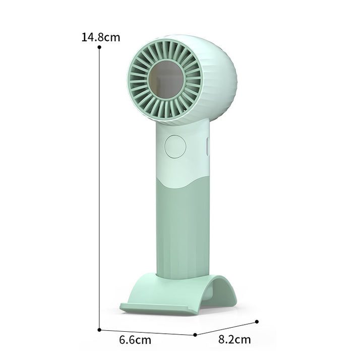 Ladies portable mini hand fan with integrated holder Kalsten