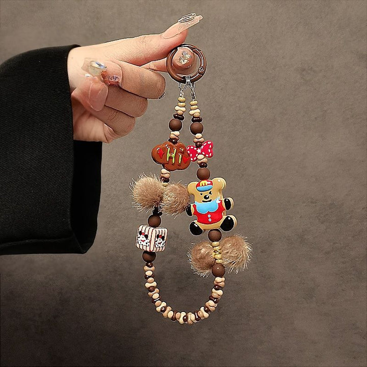Whimsical Beaded Phone Charm Holder Kalsten
