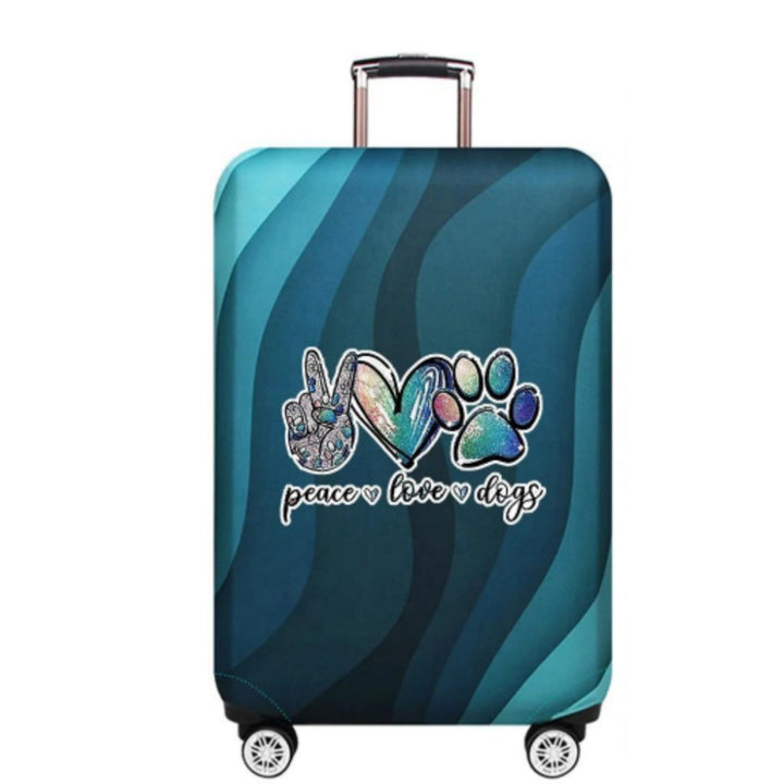 Women's hard-shell suitcase with playful paw print pattern Kalsten