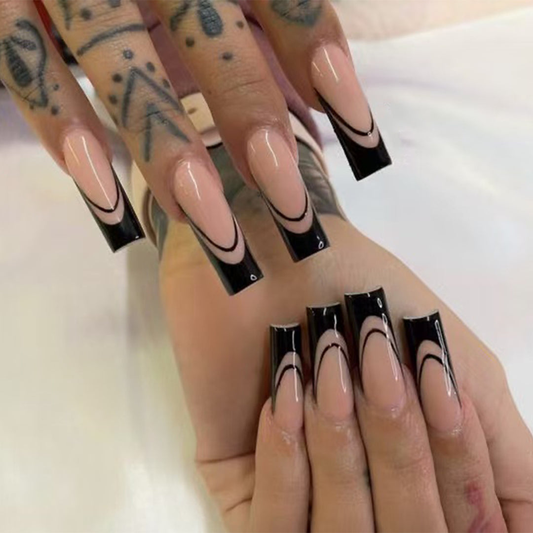 Artistic Long Square Press-On Nails Kalsten