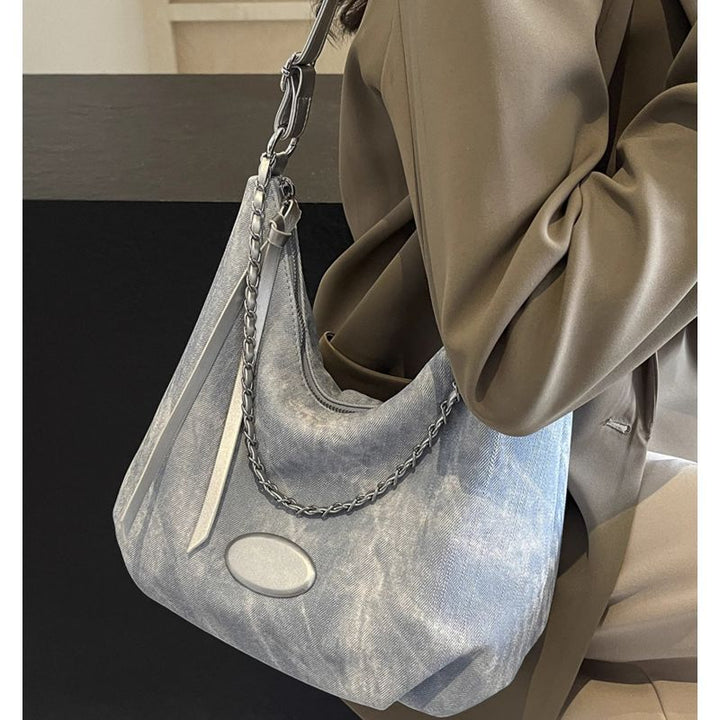 Elegant Denim Hobo Bag Kalsten
