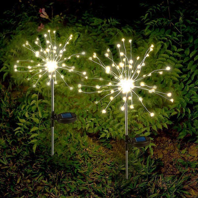 Sparkler-Style Solar LED Garden Stake Lights With Dynamic Firework Effect Kalsten
