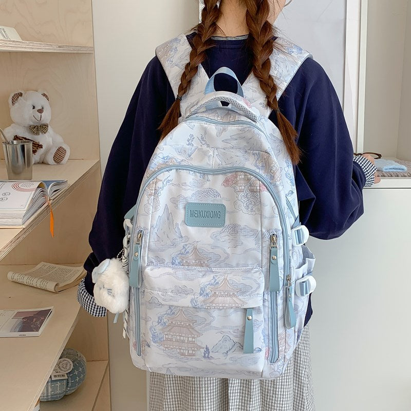Stylish Illustrated Backpack Kalsten