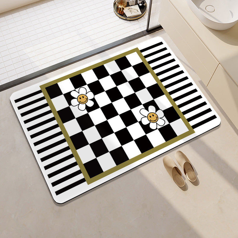 Decorative Honeycomb Bath Mat Kalsten