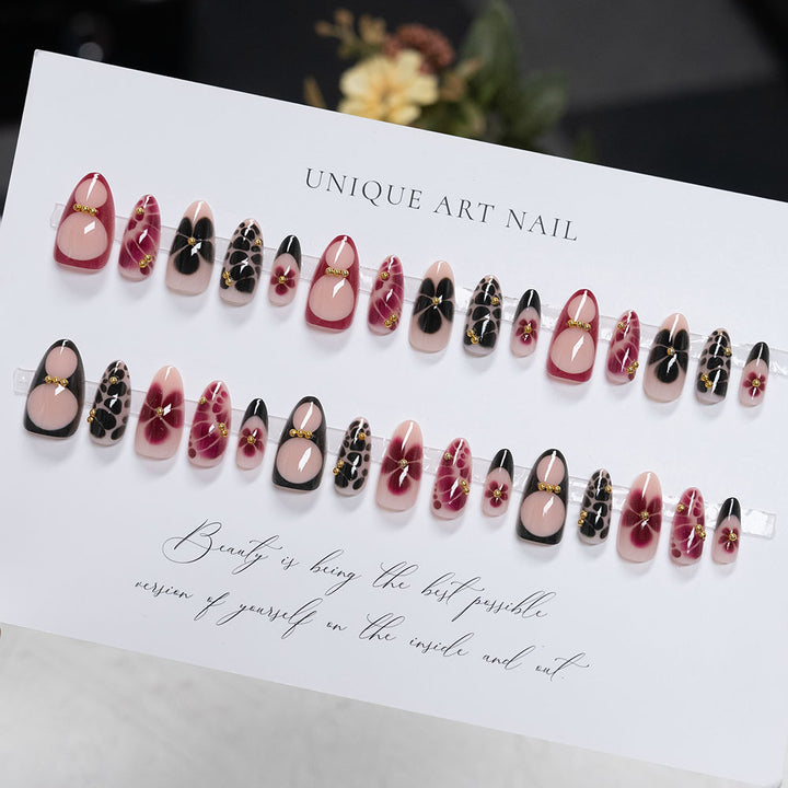 Artistic Stiletto Press-On Nail Art