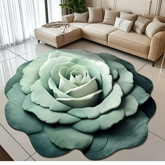Floral-Themed 3D Area Rug Kalsten