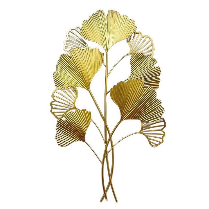 Decorative Metal Ginkgo Wall Sculpture Kalsten