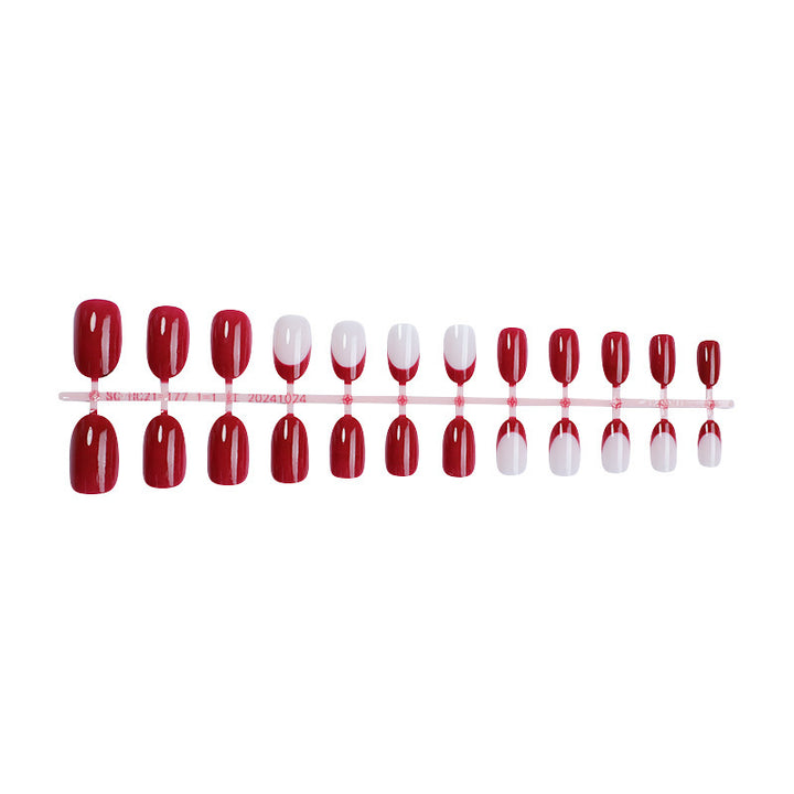 Elegant Dual-Tone Press-On Nail Art Kalsten