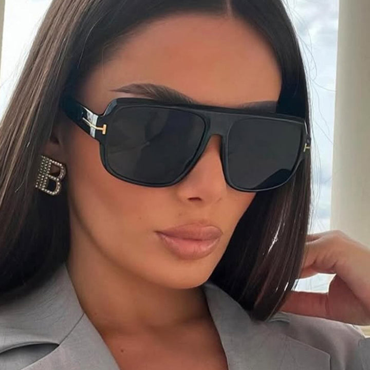 Women’s fashionable square sunglasses with trendy tortoiseshell pattern Kalsten