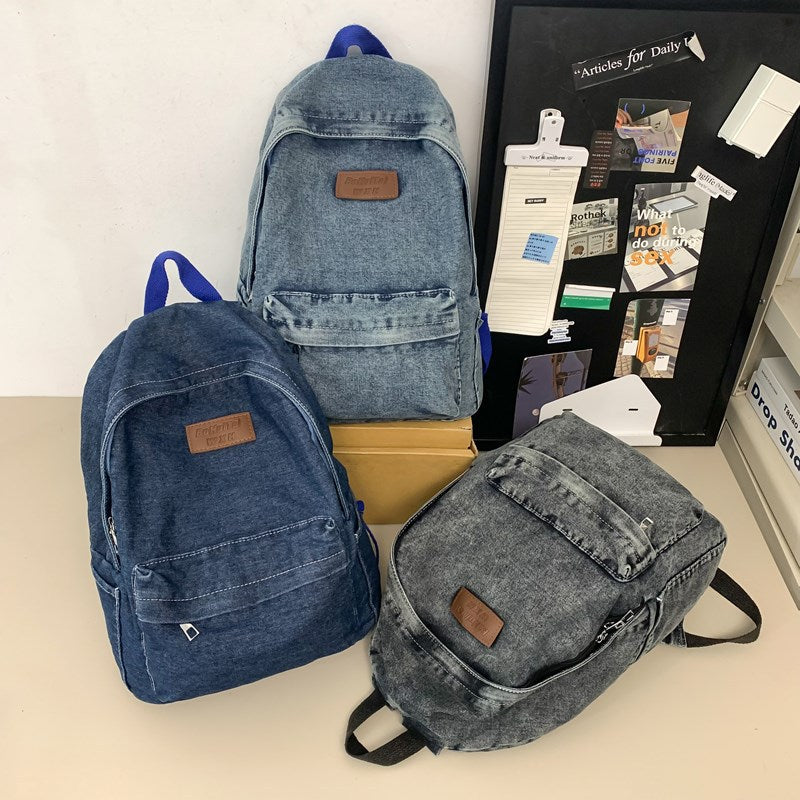 Denim Casual Backpack Kalsten