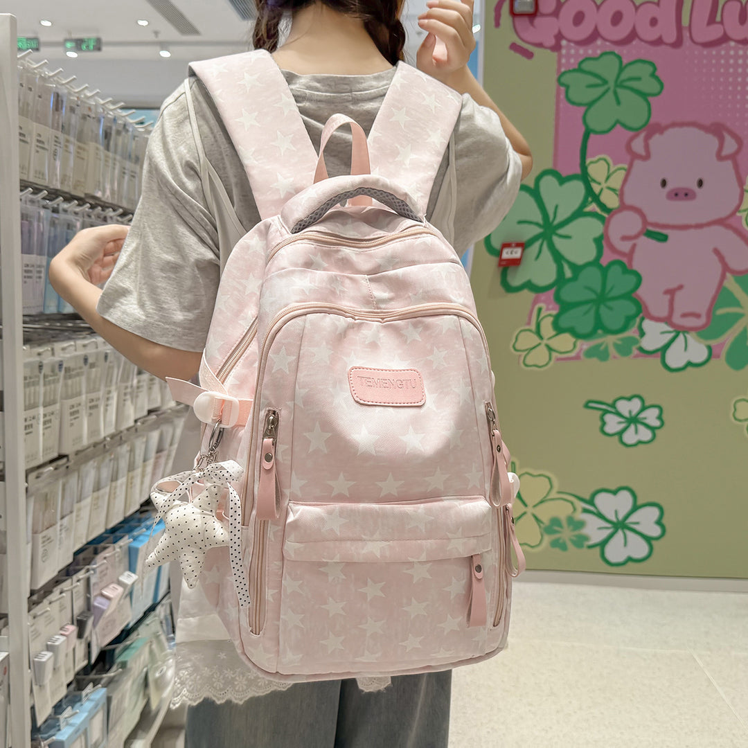 Trendy Star-Print School Backpack Kalsten