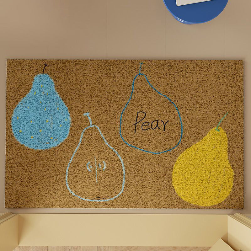 Decorative Apple Themed Floor Mat for Home