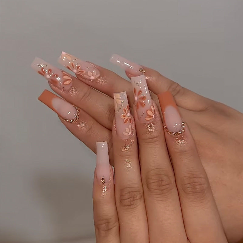 Glamorous Glittery Stiletto Press-On Nails Kalsten