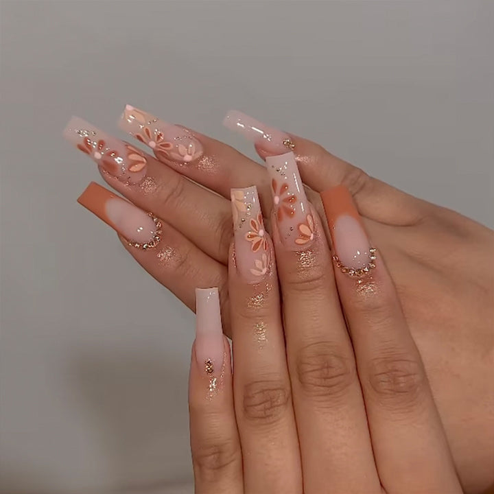 Glamorous Glittery Stiletto Press-On Nails Kalsten