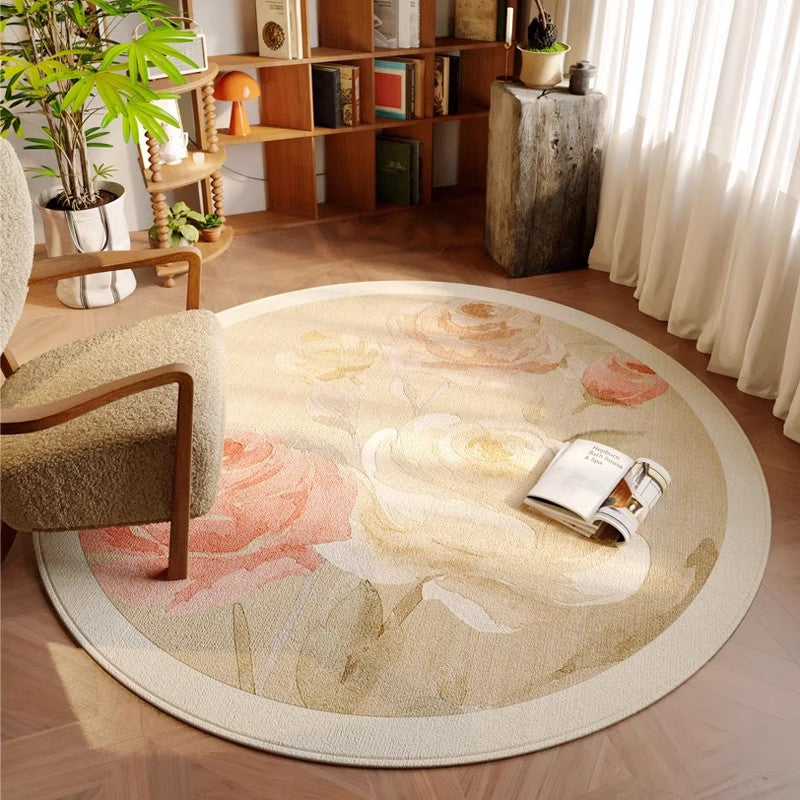 Artistic Abstract Round Area Rug for Home Decor