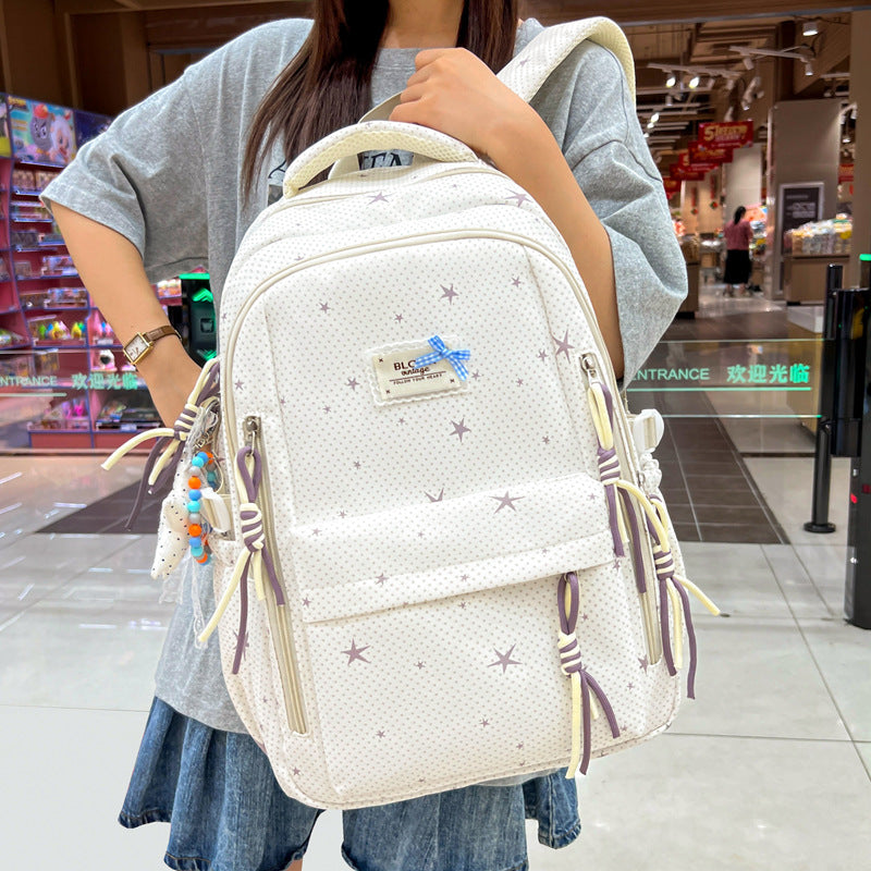 Stylish Star-Embellished Multi-Functional Backpack Kalsten