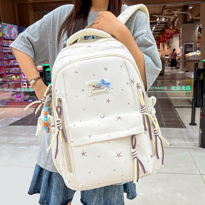 Stylish Star-Embellished Multi-Functional Backpack Kalsten