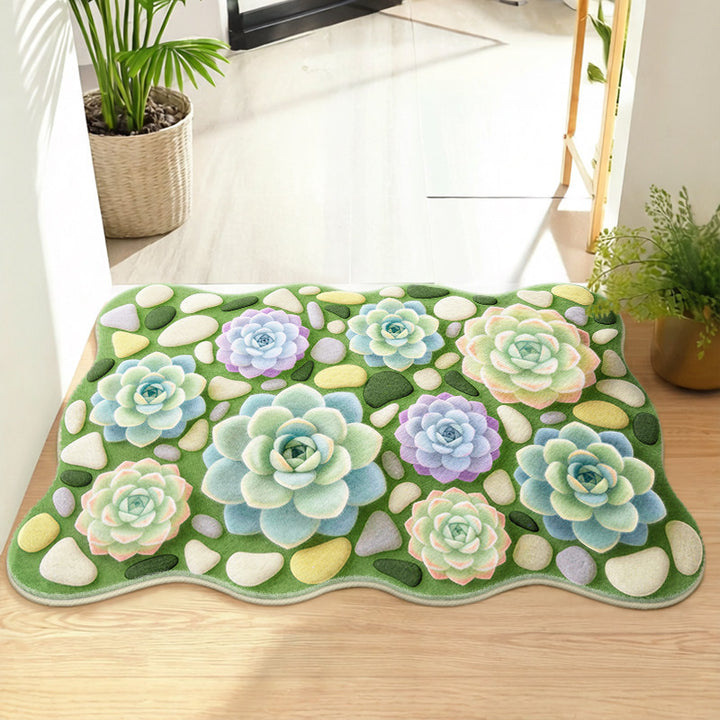 Floral-Themed Memory Foam Bath Mat Kalsten