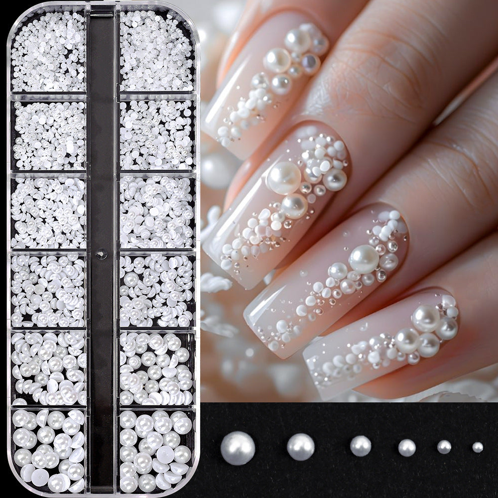 Decorative 3D Nail Art Pearl Decoration Set
