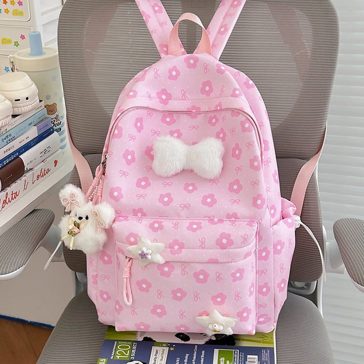 Floral-Embellished Patterned Backpack Kalsten