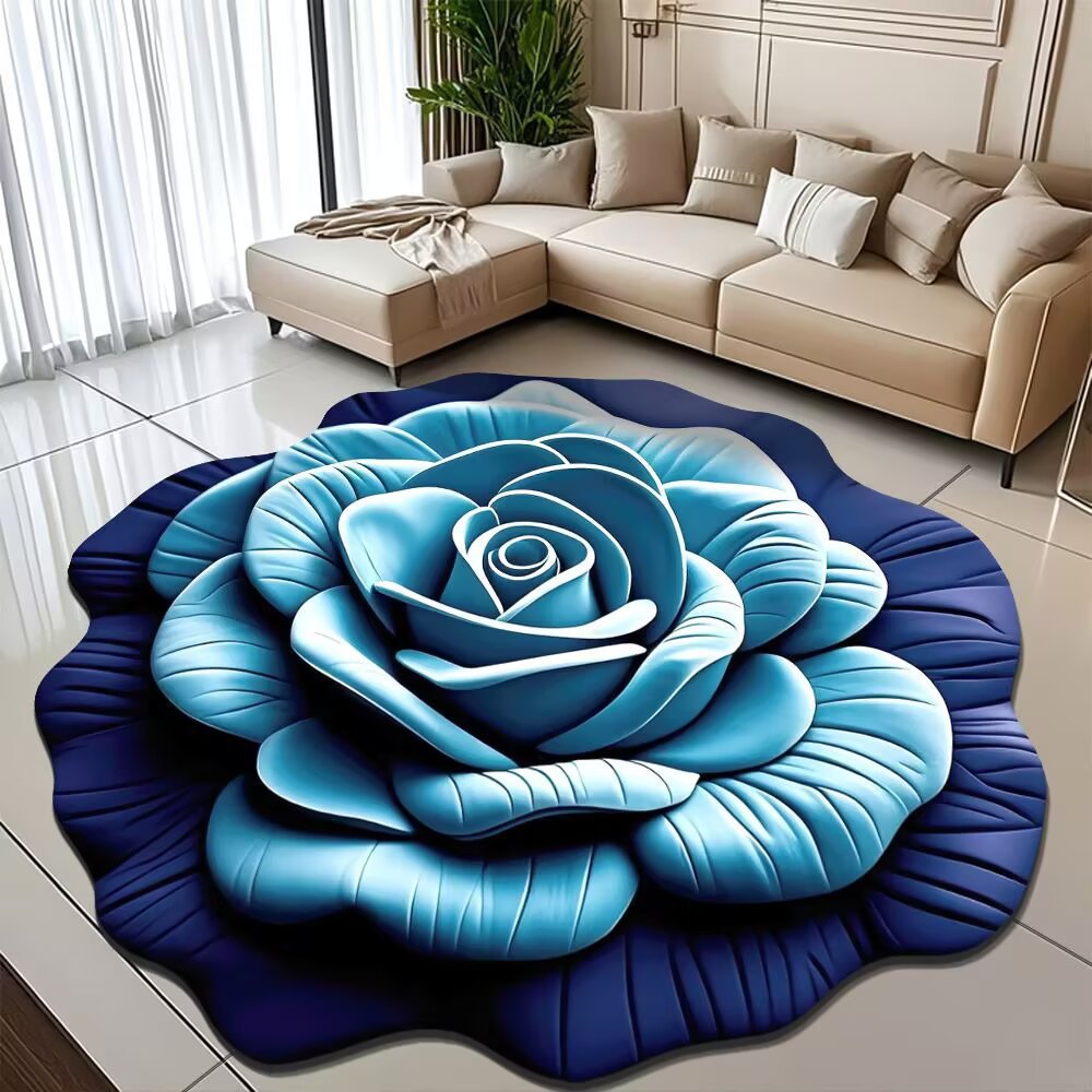 Floral Shaped Area Rug