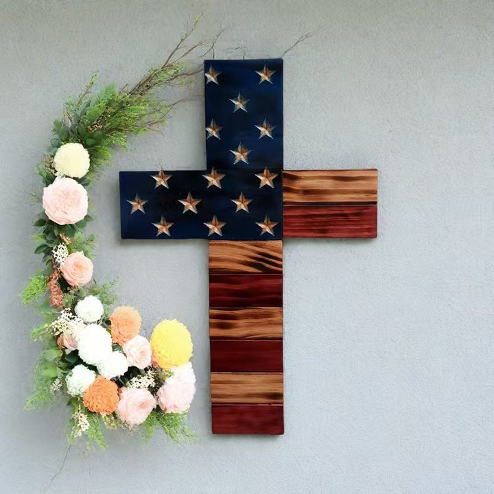 Inspirational Wooden Wall Cross