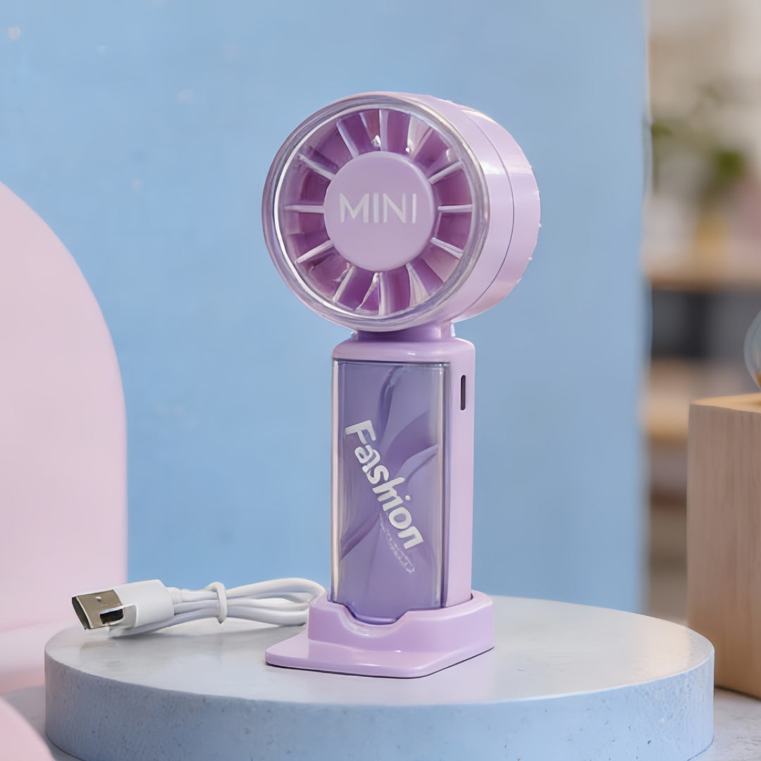 Women's portable mini hand fan with rechargeable USB function Kalsten