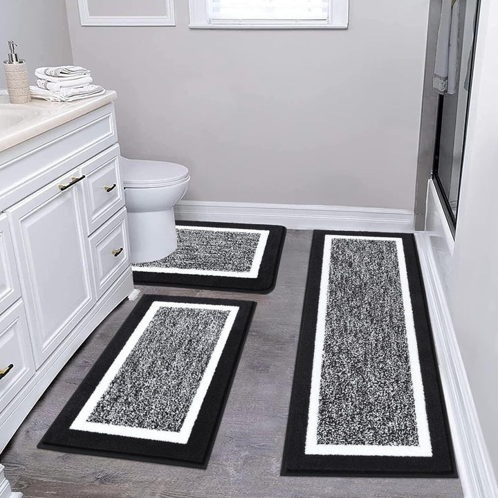 Plush Bathroom Area Mat Set Kalsten