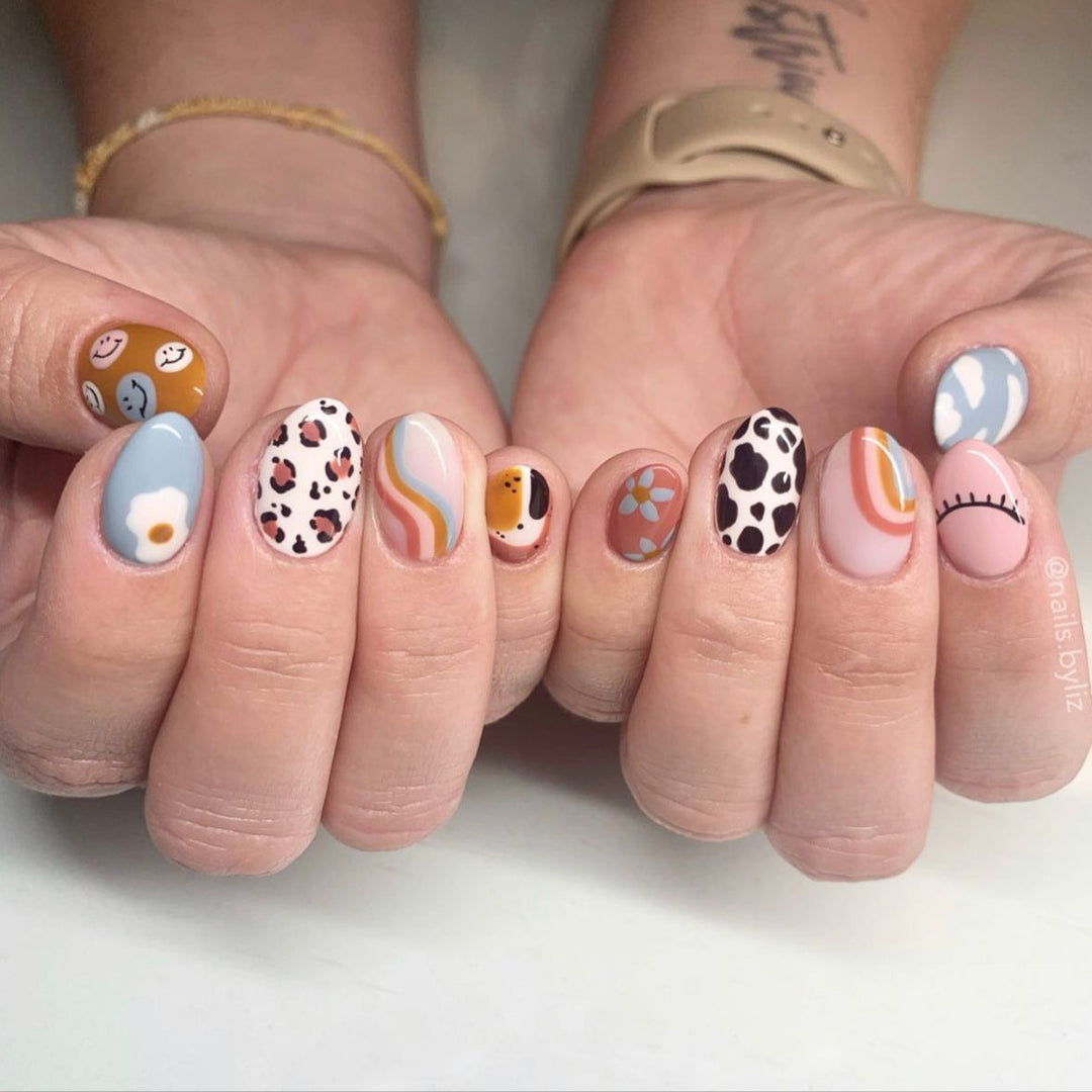 Creative Multi-Patterned Nail Art Set