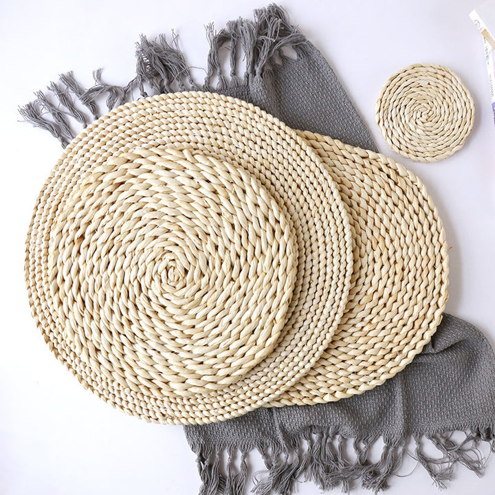 Handcrafted Round Woven Coaster Kalsten
