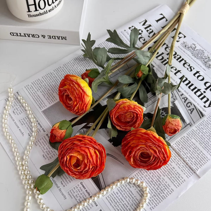 Lifelike Ranunculus Flower Arrangement