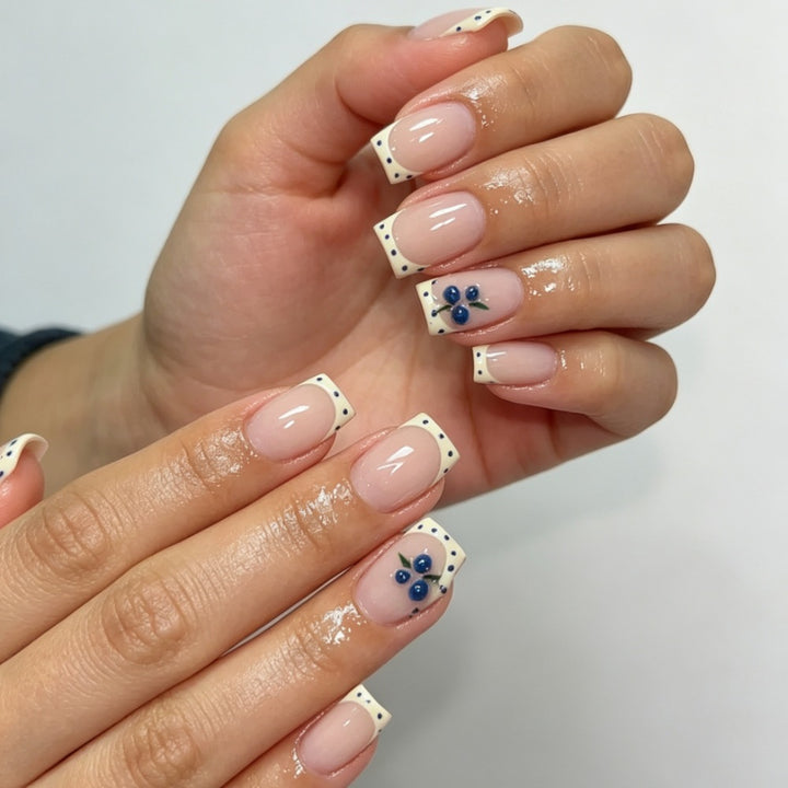 Decorative French Tip Nail Enhancements