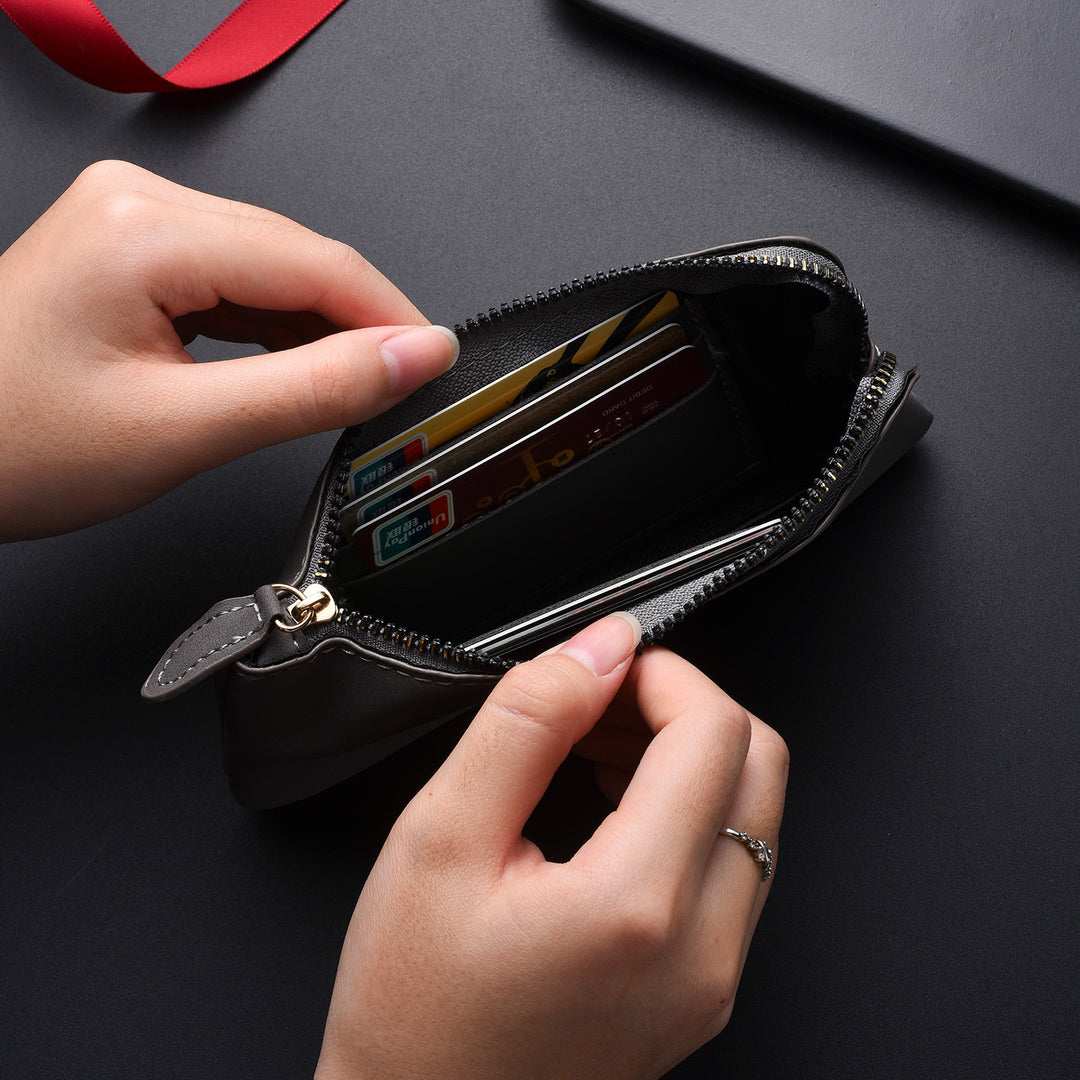 Premium Leather Zippered Wallet Organizer Kalsten