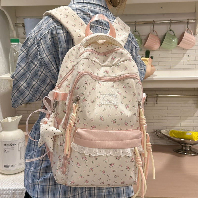 Stylish Floral Patterned Backpack Kalsten