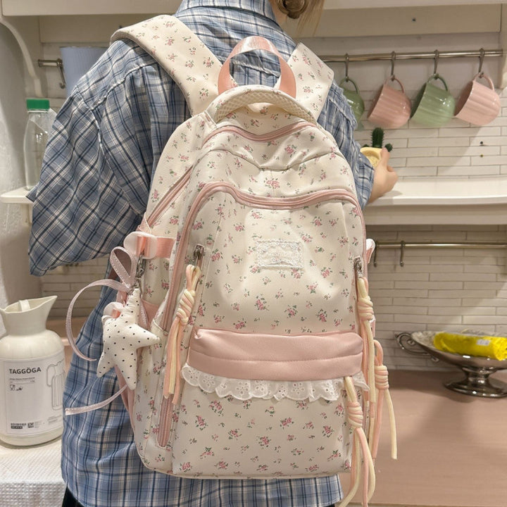 Stylish Floral Patterned Backpack Kalsten