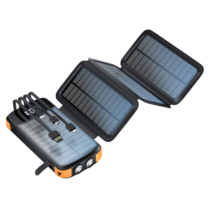 Solar charger with power bank and LED lights Kalsten