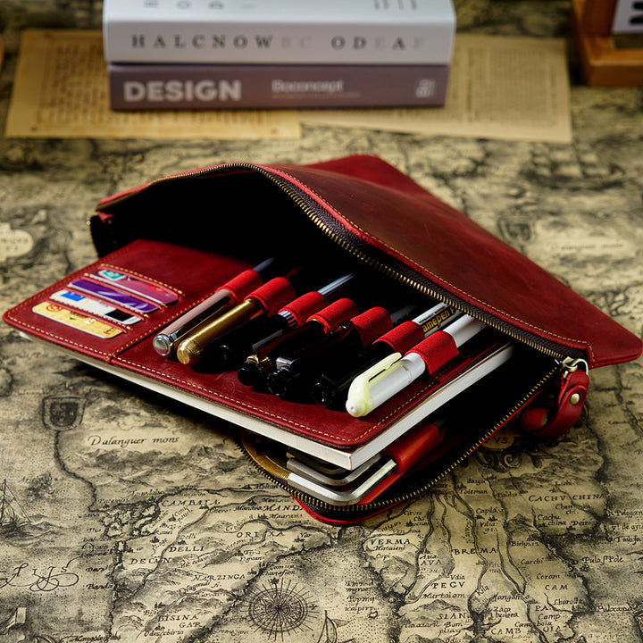 Leather Pen Organizer