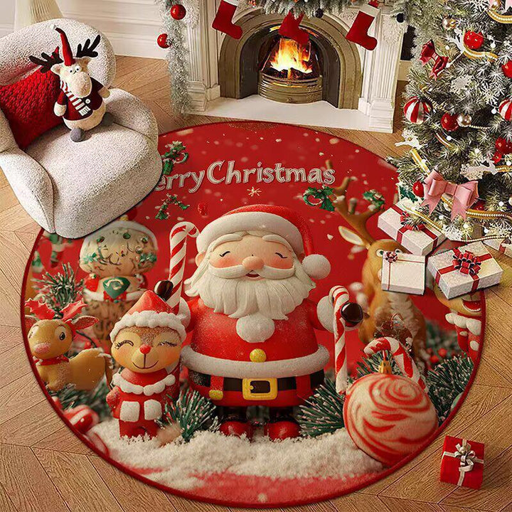 Holiday-Themed Round Area Rug Kalsten