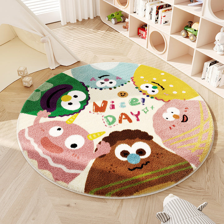 Playful Monster-Themed Area Rug
