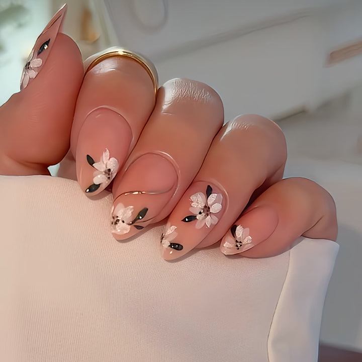 Artistic Floral Press-On Nail Enhancements Kalsten 1787913849