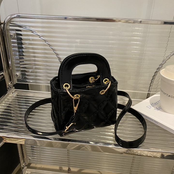 Quilted Patent Mini Satchel