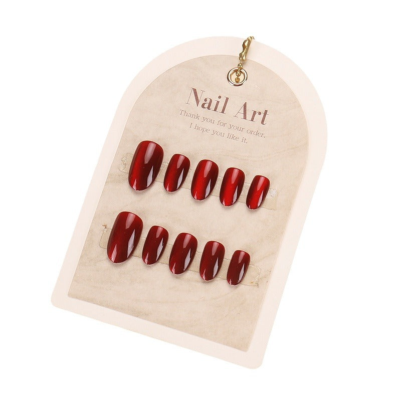 Glossy Red Press-On Nail Set Kalsten