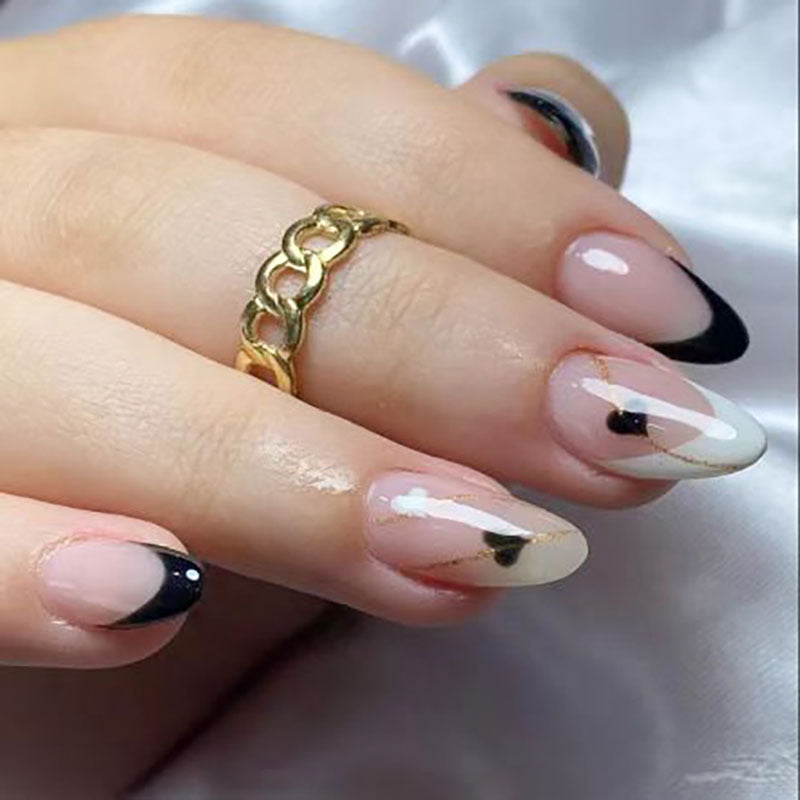 Artistic Pointed Press-On Nails