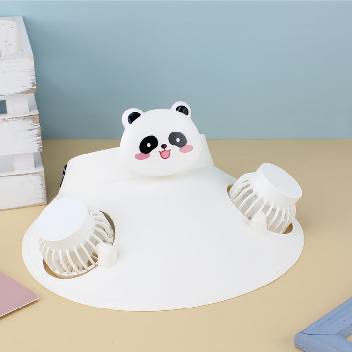 Women's Fun Bringing Cooling Plate with Double Fan and Animal Motif Kalsten