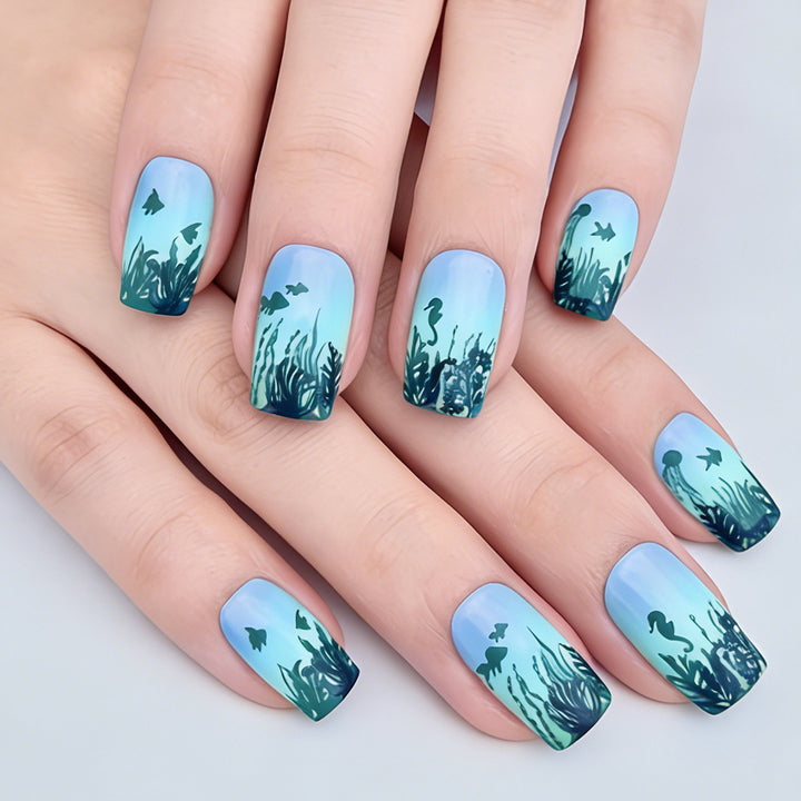 Ocean-Inspired Art Press-On Nails Kalsten