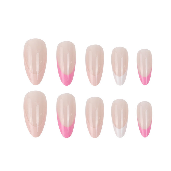 Elegant Stiletto Press-On Nails with Unique French Tips Kalsten