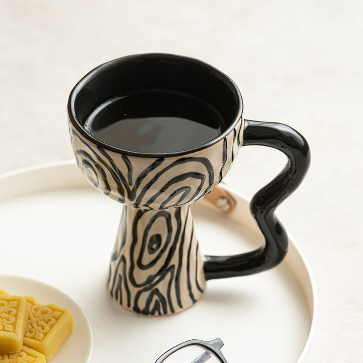 Artistic Flower-Shaped Ceramic Coffee Mug