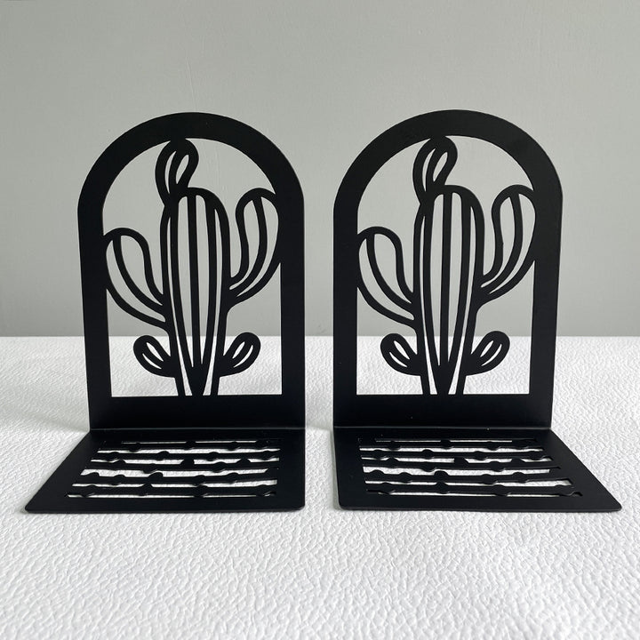 Decorative Cactus-Themed Bookends