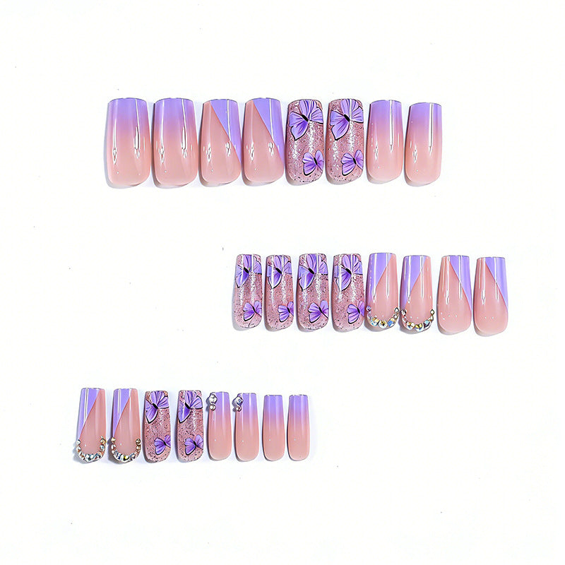 Decorative Butterfly Acrylic Nail Enhancements Kalsten